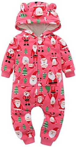 Sharemen Baby Boys Girls Thicker Grid Jumpsuit Hoodie Romper Outfit Bodysuit
