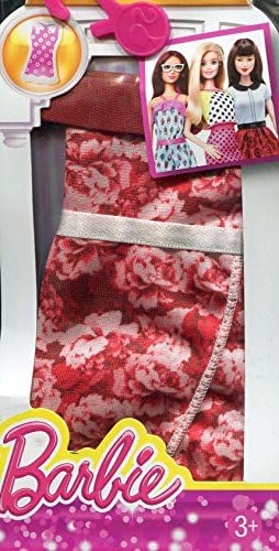 Barbie Fashion Dress Red Floral Designer Dress