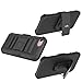 iPhone 7 Case, LK [Heavy Duty] Black Armor Holster Defender Full Body Protective Hybrid Case Cover with Belt Swivel Clip for Apple iPhone 7