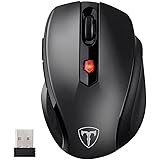 Gamelec programmierbare wireless Kabellose Maus mit 6-Level-DPI (4800, 3200, 2400, 3200, 1600, 1200, 800) und 3-Stufen Polling Rate (500 Hz, 250 Hz, 125 Hz) f&uuml;r Computer, Laptop, B&uuml;ro, Home Entertainment