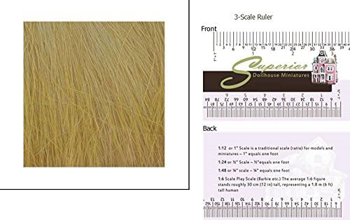Superior Dollhouse Miniatures Dollhouse Miniature Field Grass-harvest Gold
