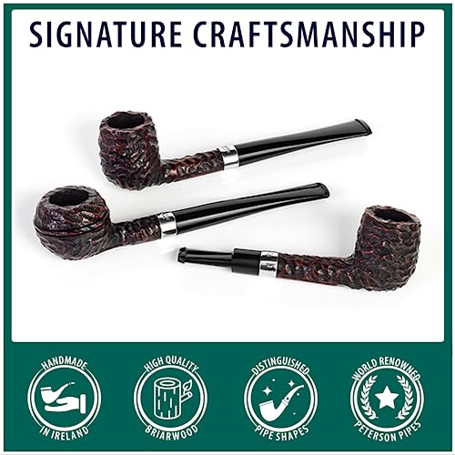 Peterson Pipes Junior Series Small Briar Pipe Hand Finished, Wooden