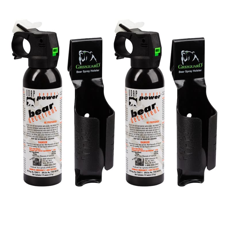 UDAP Pepper Power Bear Spray Self Defense Deterrent with Griz Guard