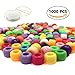 R.Flower 1000PCS Multicolor Bright Beads Plastic Craft Pony Beads 6x9mm for Jewelry Making Kids DIY Bracelets Necklaces
