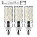 gezee E12 LED Corn Bulbs,15W LED Candelabra Light Bulbs 120 Watt Equivalent, 1500lm, Daylight White 6000K LED Chandelier Bulbs, Decorative Candle, 4.1in*1.2in, Non-Dimmable LED Lamp(3-Pack)