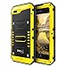 Beasyjoy for iPhone 7 Plus 8 Plus Metal Case, Waterproof Heavy Duty Rugged Military Grade Defender Case, Yellow