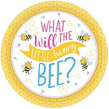 Baby Shower 'What Will it Bee?' Small Paper Plates (8ct)
