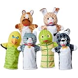 Melissa & Doug Pet Buddies Hand Puppets, Set of 6 (Cat, Dog, Horse, Parrot, Turtle, Rabbit)