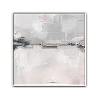 Framed Canvas Wall Art Abstract Circle Canvas Prints Home Artwork Decoration for Living Room,Bedroom - 16x16 inches