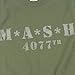 Popfunk MASH Distressed Logo T Shirt & Stickers (Large) Military Green