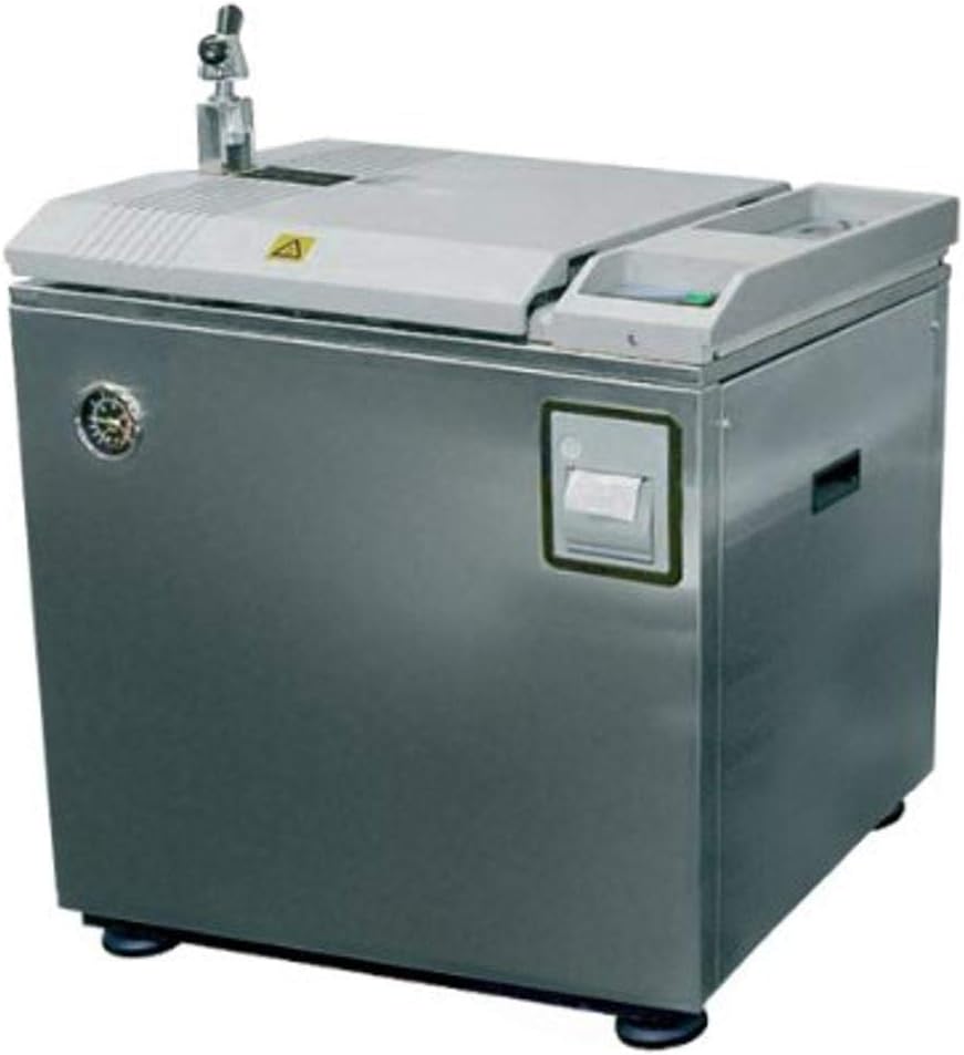 Tuttnauer 3870Elv Vertical Top-Loading Autoclave with Mounted Fan, Printer and 2 Large Wire Baskets, 85L Capacity, 15" Diameter x 27" Length Chamber, 208V