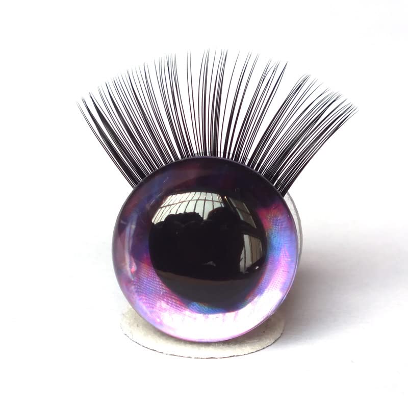 20Pcs 3D Safety Glitter Toy Eyes with Eyelashes for Crocheting, 16mm (0.63