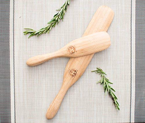 The Original Bamboo Spurtle Set Ultra Versatile 2 Piece set by Crate Collective - Thumbnail 2
