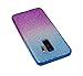 BestAlice for Galaxy S9 Plus / S9+ Case, Front + Back 360 Degree Slim Fit Full Coverage Protective Soft Ombre Clear Crystal Gel TPU Case, Blue & Purple & Silver Bling Glitter Film