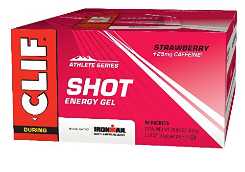 CLIF SHOT - Energy Gel - Strawberry - With Caffeine (1.2 Ounce Packet, 24 Count)