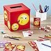 Hallmark Valentines Day Cards and Mailbox for Kids School Classroom Exchange, Emoticons (1 Box, 32 Valentine Cards, 35 Stickers, 1 Teacher Card)
