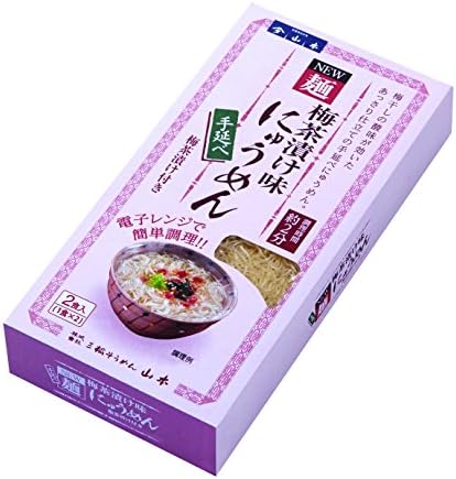 Miwa Somen Yamamoto NEW noodles Nyumen plum rice with green tea taste Nyumen 96gX2 pieces