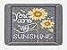 Lunarable You are My Sunshine Bath Mat, You are My Sunshine Words on Blackboard Bees Sunflowers Vintage Image, Plush Bathroom Decor Mat with Non Slip Backing, 30.2