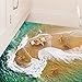 Kemilove 3D Floor/Wall Sticker Removable Mural Decals Vinyl Art Living Room Decors(Beach)