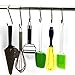 RuiLing 12-Pack Size Medium Flat S Hooks Heavy-Duty Genuine Solid 304 Stainless Steel S Shaped Hanging Hooks,Kitchen Spoon Pan Pot Hanging Hooks Hangers Multiple uses.