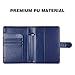 Maxjoy Leather Passport Holder, Passport Book Cover, Passport Wallet for Men/Womem, RFID Blocking Travel Passport Wallet Card Organizer passport case, Blue