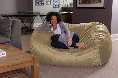 Sofa Sack-Bean Bags6' Large Bean Bag Lounger, Camel
