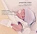goumimitts Soft Stay On Scratch Mittens - Stop Scratches and Germs, 2 Pack (Drops/Aqua - Forest Friends/Gray, 0-3 Months)
