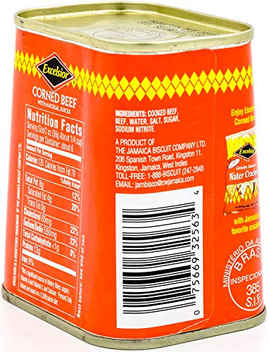 EXCELSIOR CORNED BEEF IN NATURAL JUICES, 12 OUNCE