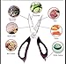 Kitchen Shears/Kitchen Scissors,7-in-1 Multifunctional Detatchable Shears,Peeler,Can Opener,Nut/Lobster Cracker with Magnetic Holder(Purple)