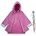 Disney Frozen Umbrella and Slicker Set, Elsa and Anna Little Girl Rainwear Ages 2-7, Dark Purple, Large-Age 6-7
