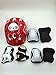 ASIBT Kid's Skateboard Helmet Sets Cycling Roller Skating Helmet Elbow Knee Pads Wrist Sport Safety Protective Guard Gear Set for Children of age 3-8 years old (Red)