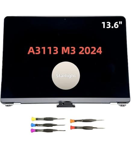 その他 Mac  LED  Display Amazon.com: New LCD for MacBook Air Retina 2024 M3 A3113 EMC 8611