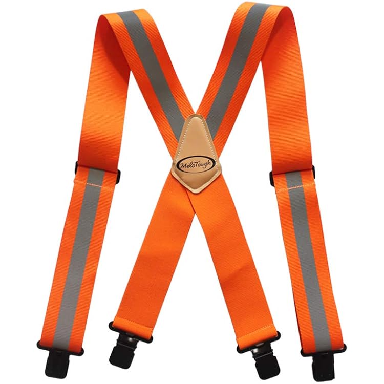 Bretelles De Travail Robustes Pour Homme 5 Cm De Large X 4 Clips Solides Réglables élastiques, 2,5 Cm - Noir, 1 Pièce