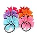 Yariew 20 Pcs Head Bow Ties Hair Bows Ties Ponytail Holder 3 Inches Grosgrain Ribbon Pinwheel Boutique Hair Bows Elastic Hair Ties for Teens Lady