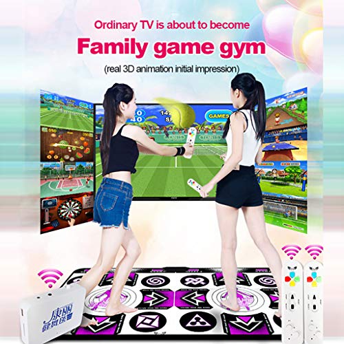 Double Dance Mat Wireless Play Mat,UMei Cordless Foldable NonSlip TV