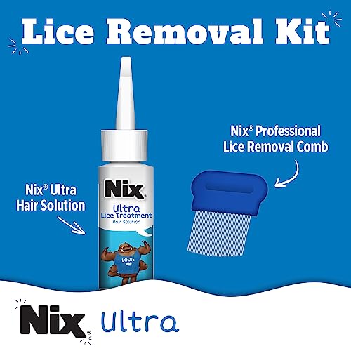 Nix Ultra Lice Removal Kit, Lice Treatment Hair Solution, 3.4 fl oz
