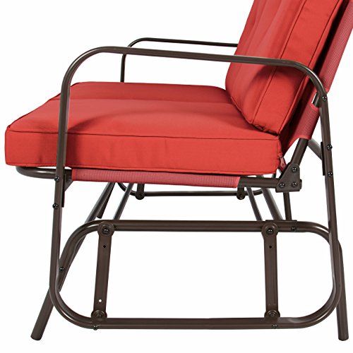 image for Best Choice Products 2-Person Outdoor Mesh Patio Double Glider with Te