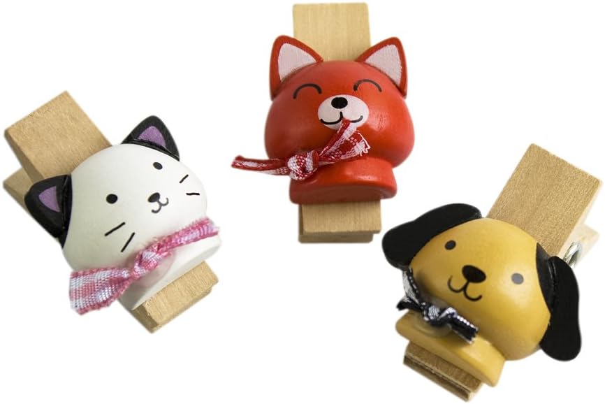 Blancho Ornament [Naughty Animals-3] - Wooden Clips/Wooden Clamps/Mini Clips