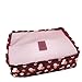 Itraveller 7 set Luggage packing Organizer-3 Travel Cubes for Packing 3 Packing Organizer Bags with 1 Shoe Bag-Travel Suitcase Organizer (Wine Red Flower)