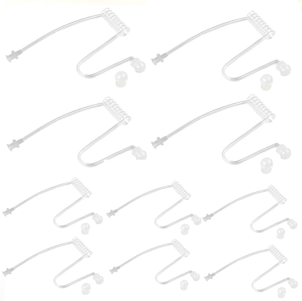 Photo 1 of 10pcs Replacement Acoustic Coil Tube for Motorola Baofeng Kenwood Walkie Talkie Radio Earpieces and Two Way Radios Headset
