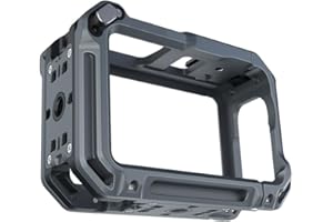 Rabbit Cage Aluminum Protective Case for DJI Osmo Action 6, Multifunctional Metal Frame Expansion Adapter Mount Action Camera