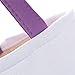 Foldable Easter Basket Easter Bunny Bag Easter Eggs Hunt Bag Gifts/Fluffy Tails Printed Rabbit Canvas Toys Bucket Tote (Purple)