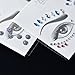 6 Sets Women Mermaid Face Gems Glitter,Temporary Tattoo Stickers Crystal Glitter Stickers Rhinestone Rave Festival Face Jewels, Eyes Face Temporary Stickers Decorations for Costume Parties