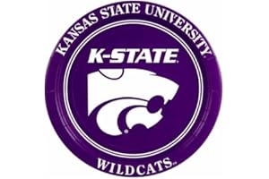 Westrick Kansas State (KSU) Wildcats 9" Paper Plates - Officially Licensed - Plates with University Logo - Party supplies for Tailgating, Viewing Parties & Graduation - 8 Pack