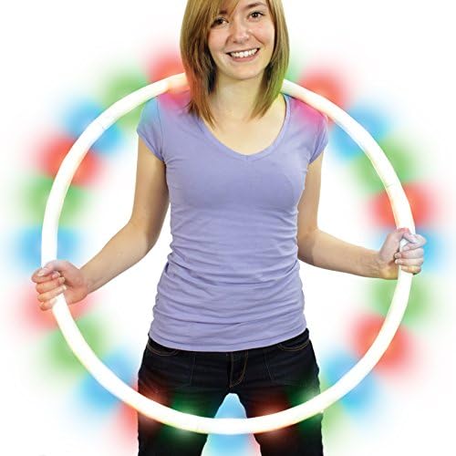 The Glow Company Light Up Flashing Hula Hoop (12 Pack)