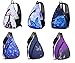 ICOLOR Sling Backpack Canvas Crossbody Shoulder Bag Multipurpose Beach Tote Pack Bags Rucksack for Men Women Hiking Cycling Walking Dog Travel Daypack for Lady Girl Teens Women & Men