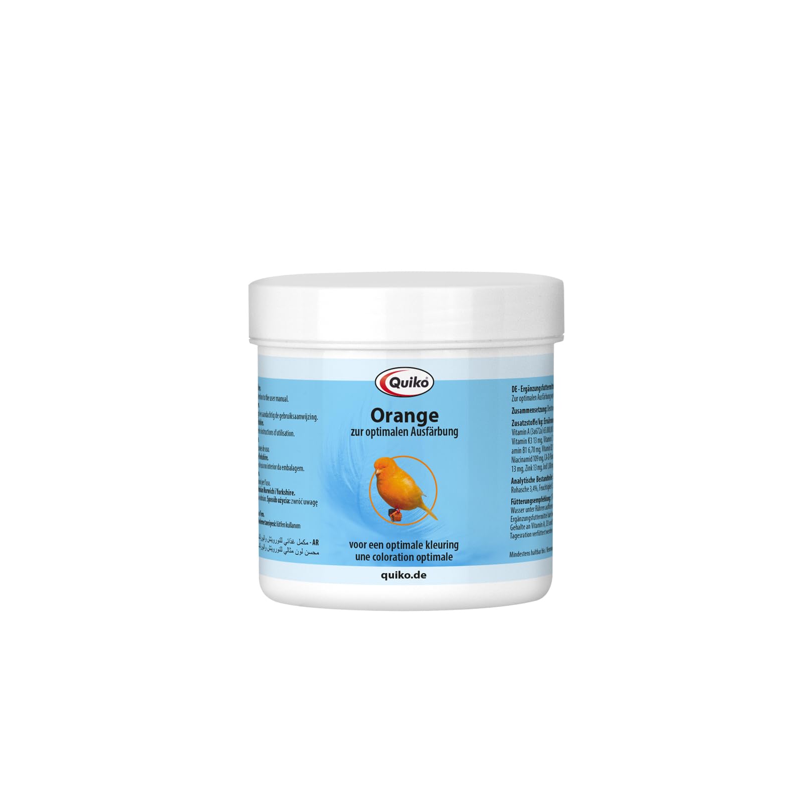 Quiko Orange 100g - Supplementary food for Norwich and Yorkshire canaries - For optimal orange colouring and colour intensification of the plumage