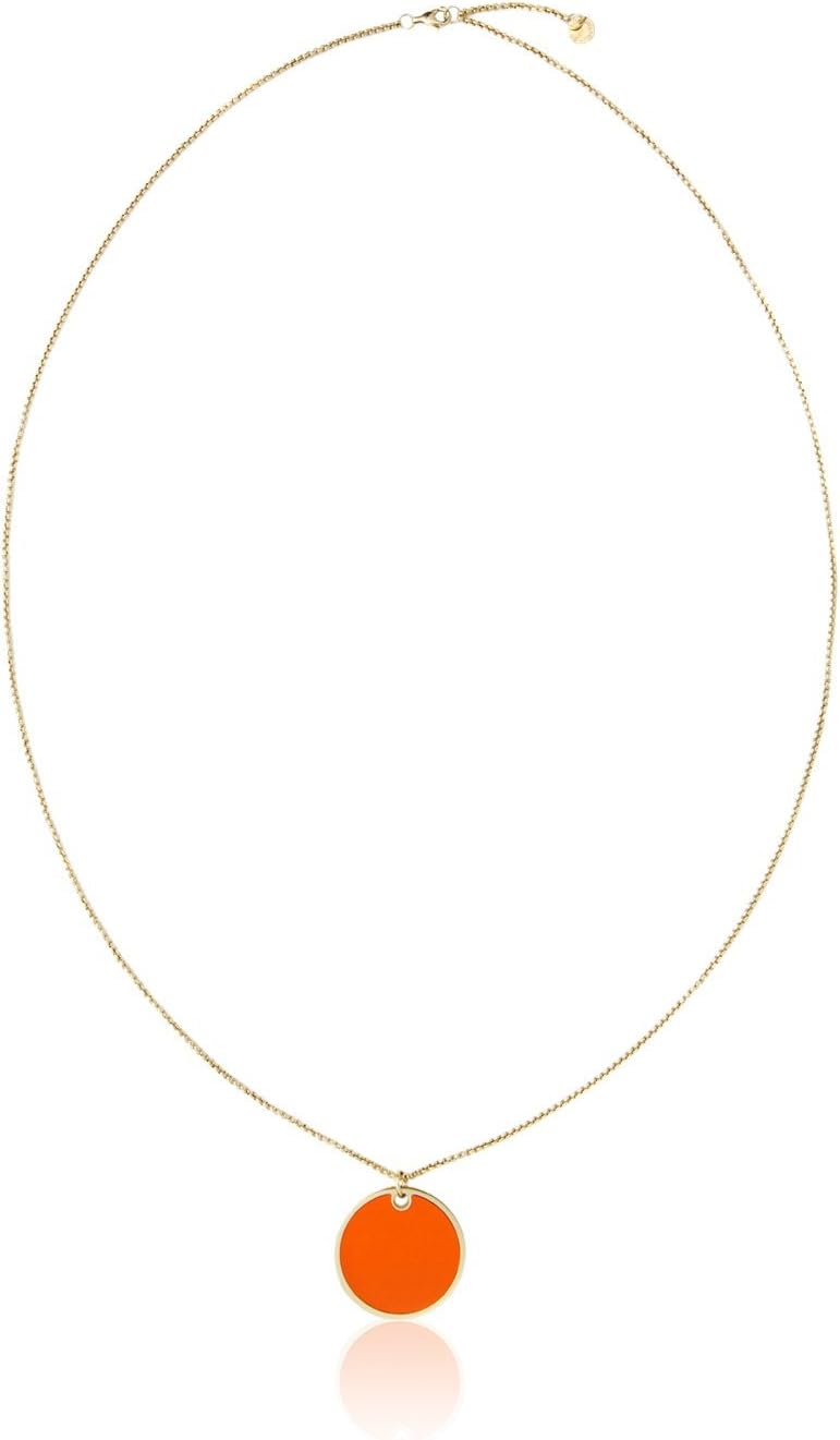 Persephone ELNL12466C850 Womans Necklace with Leather Inlay
