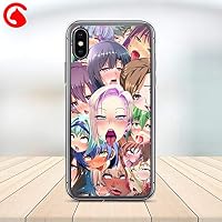 CatixCases Ahegao Anime Phone Case Hentai Manga Face Artwork Gift Cell Plastic Сlear Case for Apple iPhone X/XS/XR/XS Max / 7/8 / plus iPhone 6 / 6S plus Protector Protective Cover Art Design