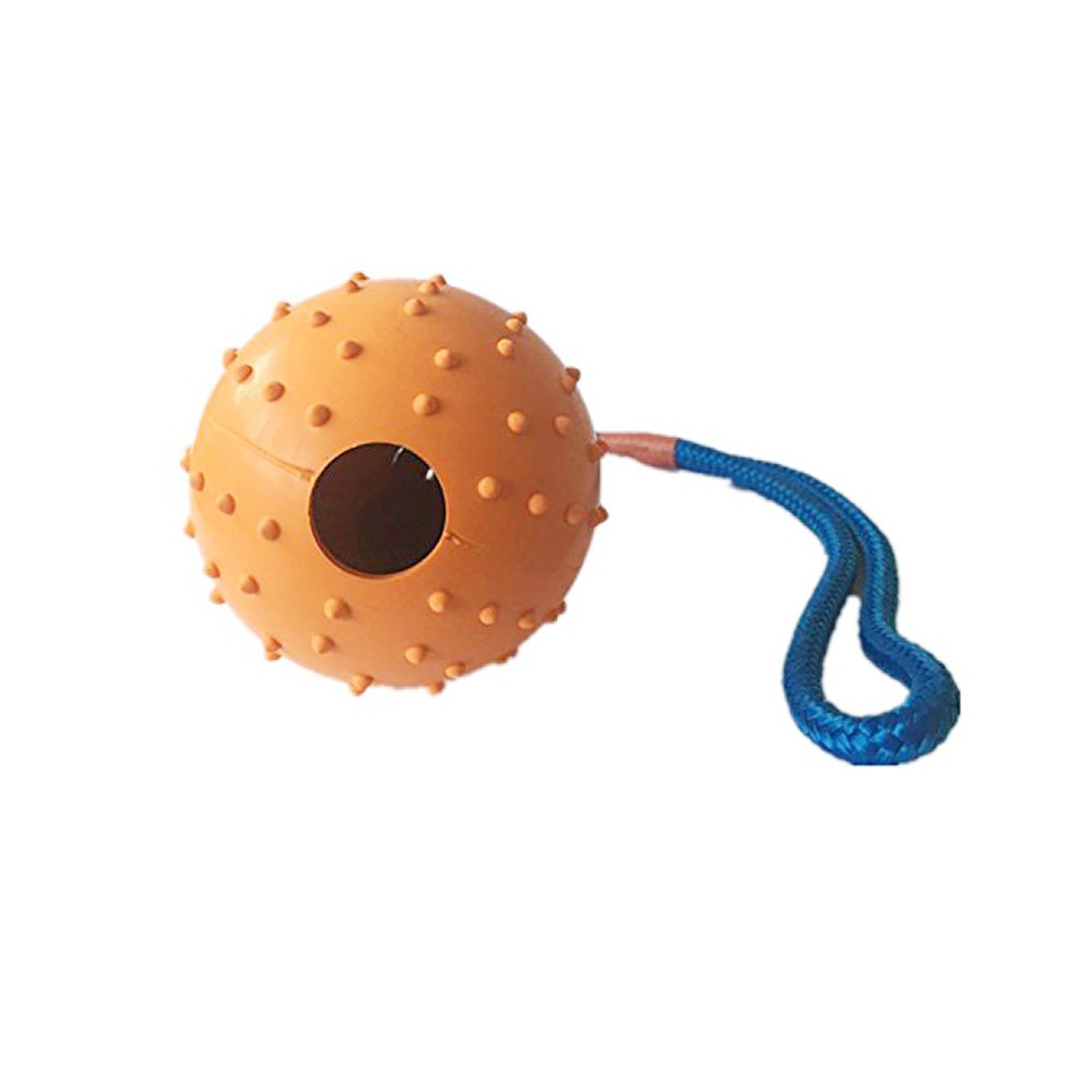 Dog Chew Toy Durable Non-Toxic Toy Balls for Small Dogs Soft Bouncy Rubber Dog Ball Launcher for aggressive chewers training Pet Dog Cat Exercise and Reward Toy